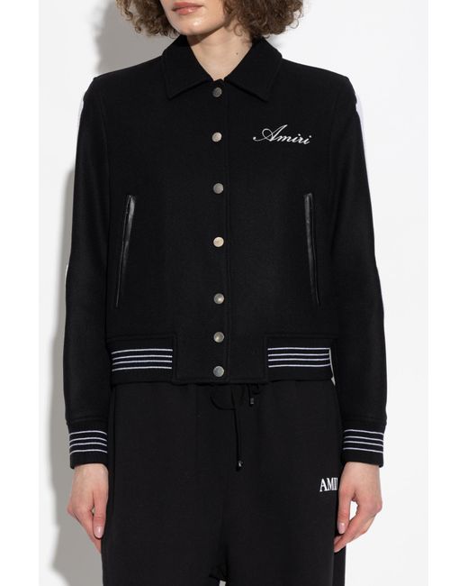 Amiri Black Jacket With Logo