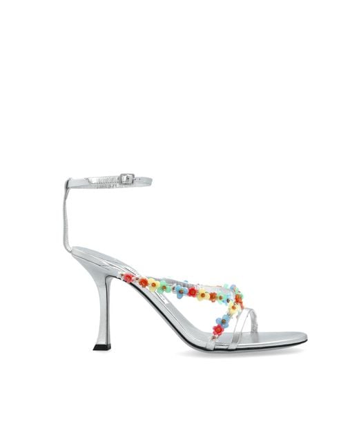 Jimmy Choo White Heeled Sandals 'Blanche'