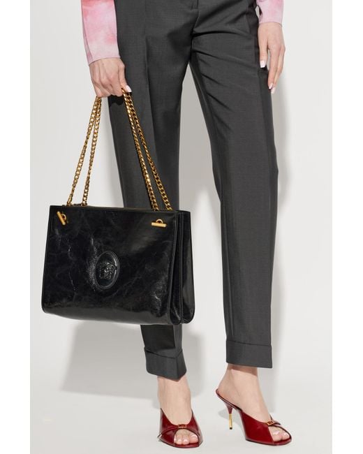 Versace Black Cabine' Shoulder Bag