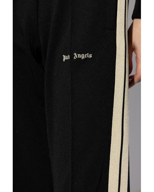 Palm Angels Black Side-stripe Trousers,