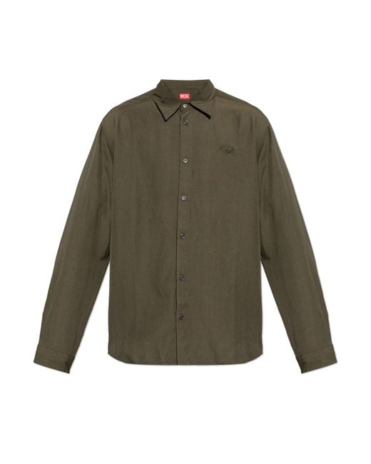 DIESEL Green Shirt 'S-Simply-Pgbs' for men