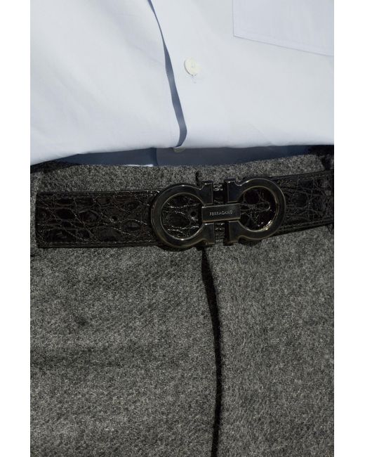 Ferragamo Black Set: Two Straps And A Buckle for men