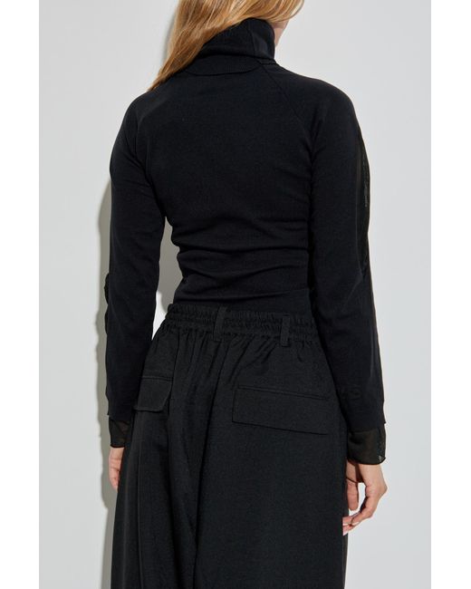 Y-3 Black Long Sleeve Turtleneck
