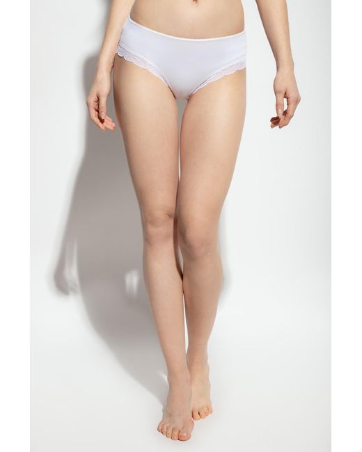 Hanro White Lace Briefs