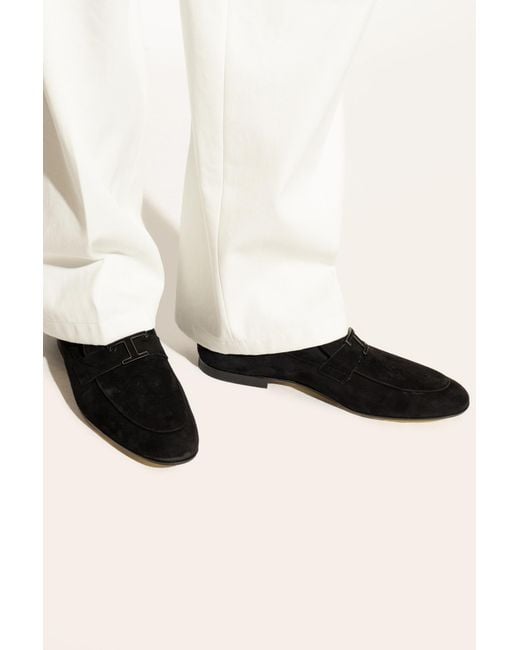 Tod's Black Loafers Shoes for men