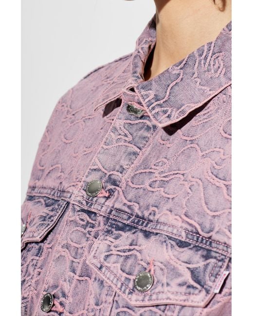 A Bathing Ape Red Denim Jacket