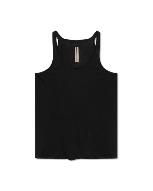 Rick Owens Black Sleeveless T-Shirt 'Fog' for men