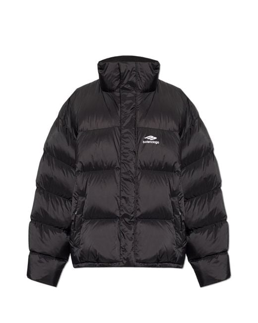 Balenciaga Black Puffer Jacket With Logo for men