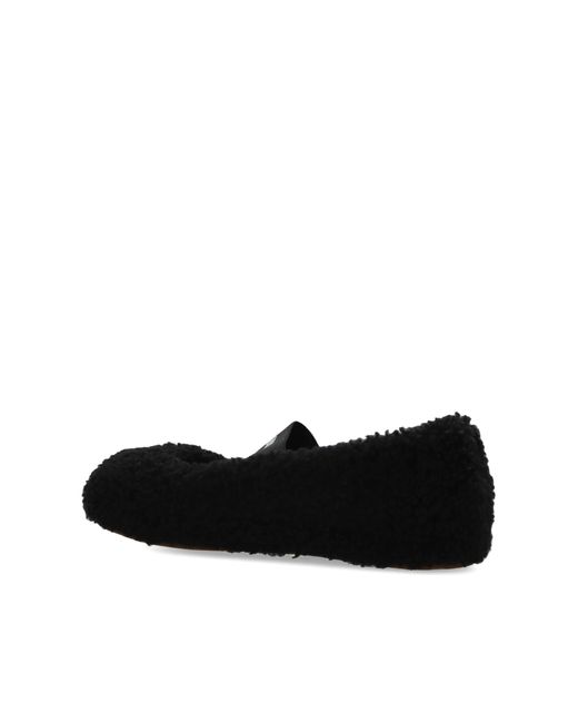 Moon Boot Black 'Mb Shearling Ballerina' Shoes