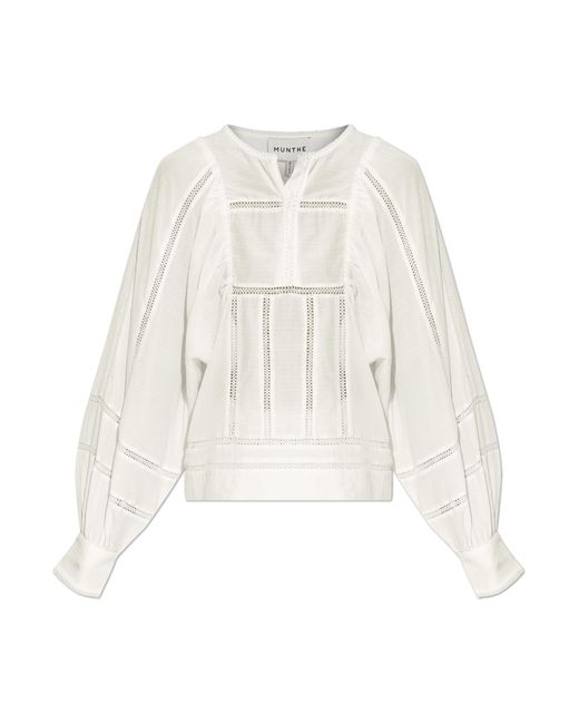 Munthe White Top With Puffy Sleeves 'Finetta'