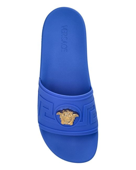 Versace Blue Rubber Flip-Flops for men