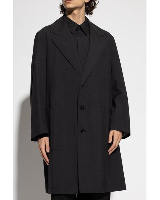 Bottega Veneta Black Wool Coat for men