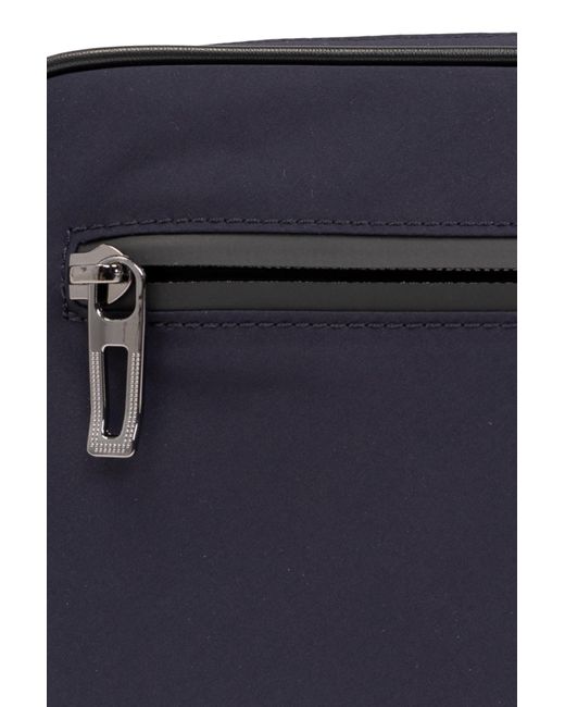Emporio Armani Blue Belt Bag With Logo for men