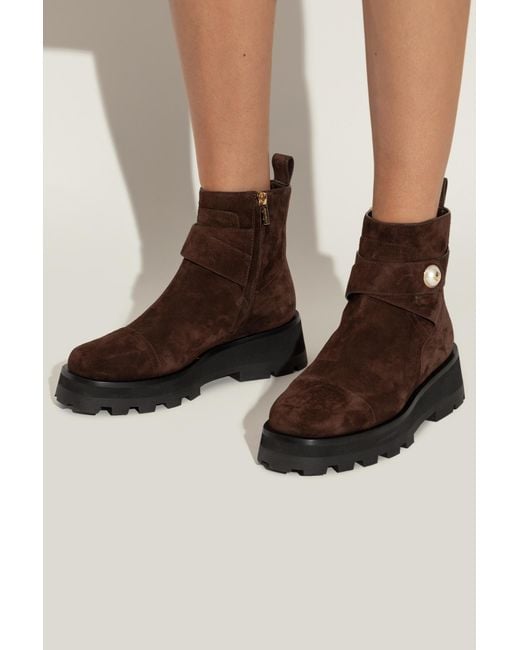 Jimmy Choo Brown 'Meena' Ankle Boots