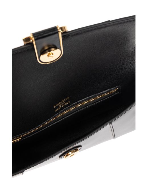Balenciaga Green Shoulder Bag "Hourglass Sling Small"