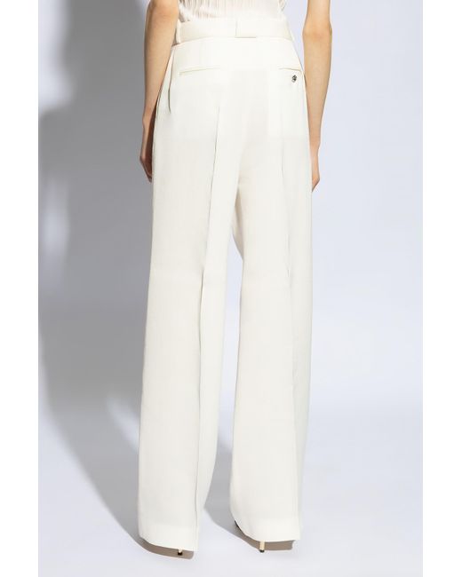 Lanvin White Creased Trousers