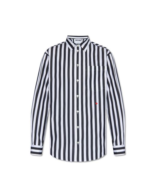Moschino Blue Striped Shirt, for men