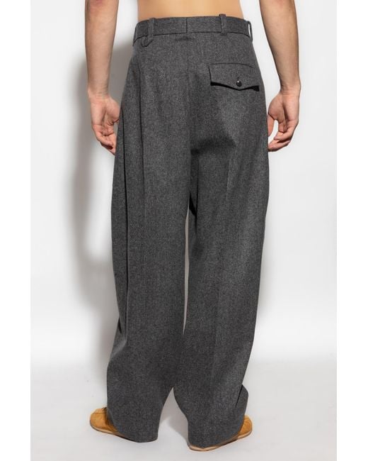 Jacquemus Gray Wool Trousers 'Fernando' for men