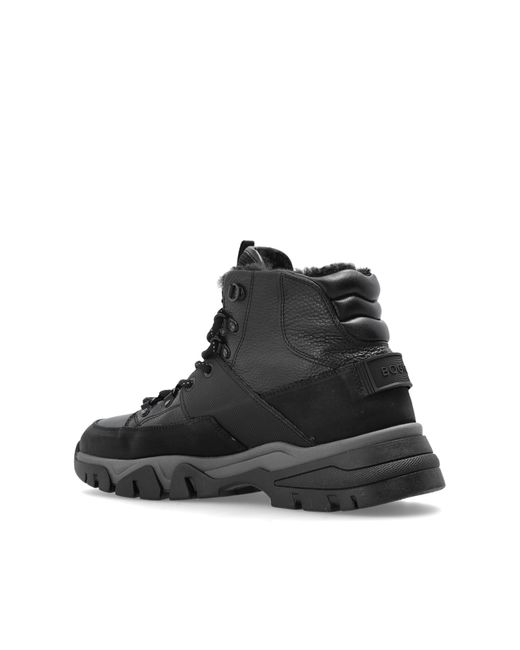 Bogner Black Ankle Boots "Mountain" for men