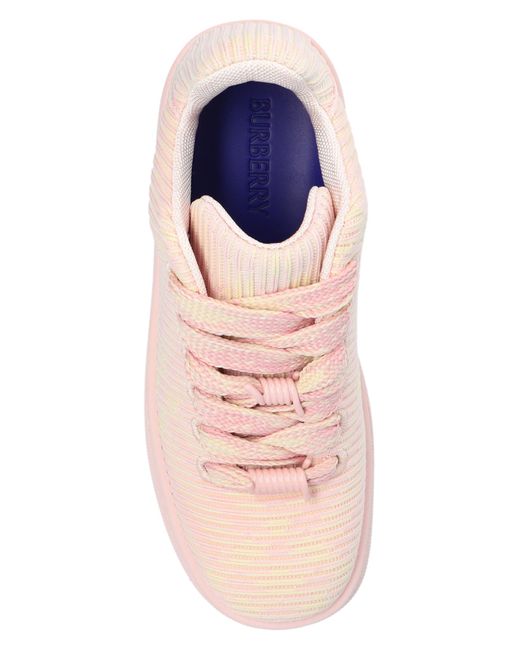 Burberry Blue ‘Check Knit Box’ Sports Shoes