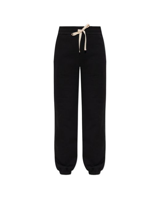 Jil Sander Black Sweatpants With Cuffed Legs