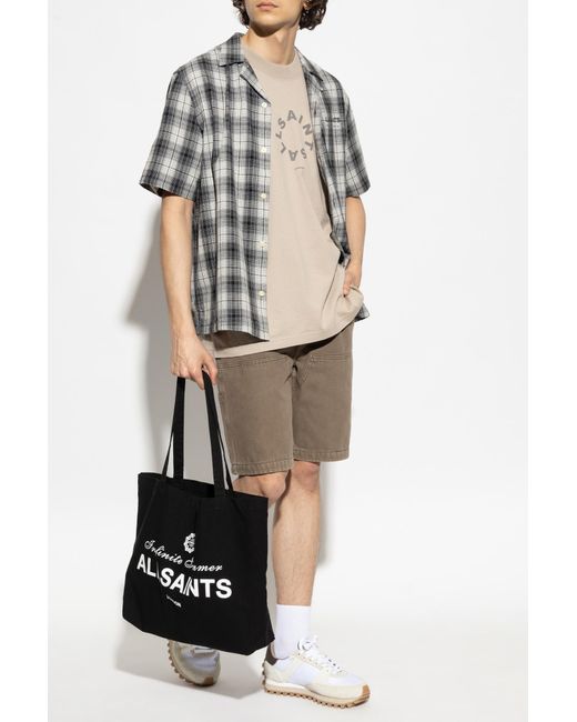 AllSaints Gray Shirt Undermono for men