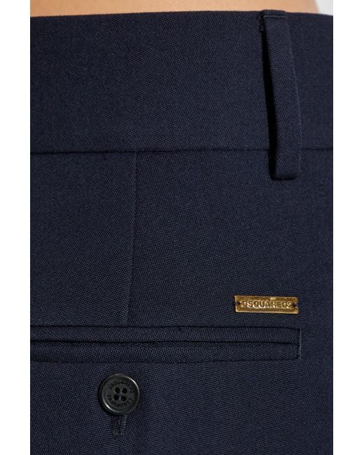 DSquared² Blue Wool Trousers