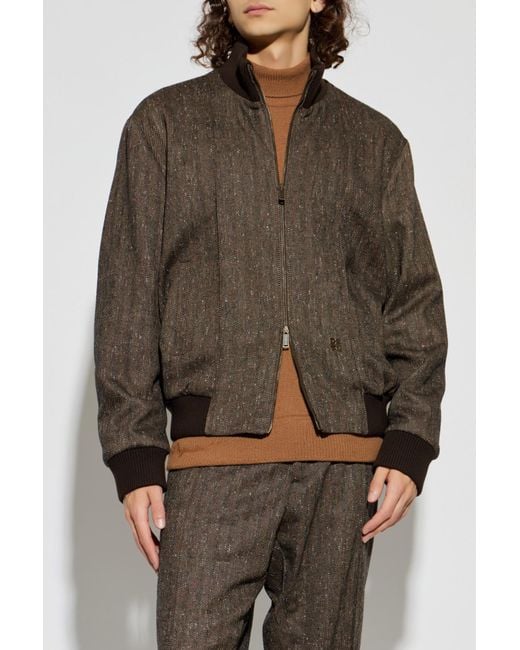 DSquared² Brown Herringbone Pattern Jacket for men