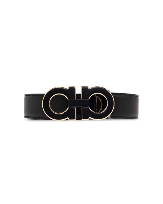 Ferragamo Black Double-Sided Belt for men