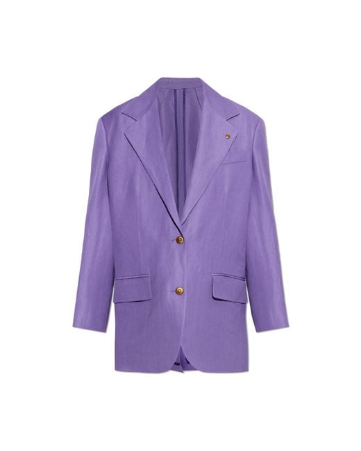 Versace Purple Oversize Blazer