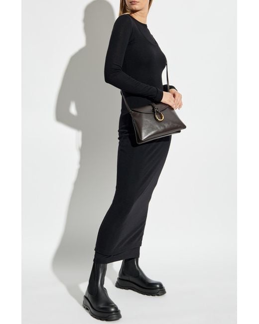 Jil Sander Black Double-Layered Dress