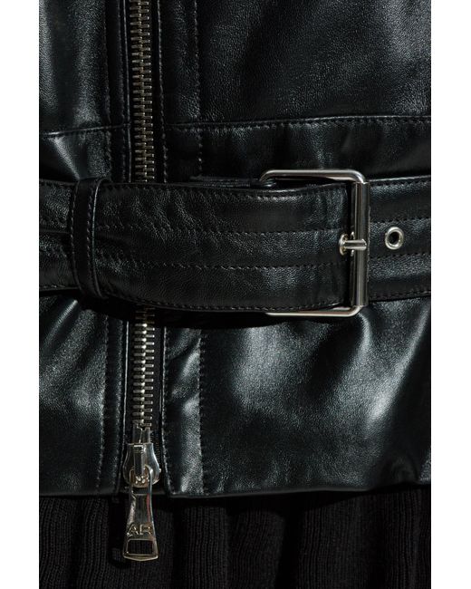 Alessandra Rich Black Leather Jacket