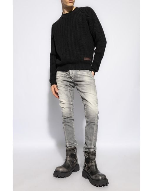 DSquared² Black Wool Sweater for men