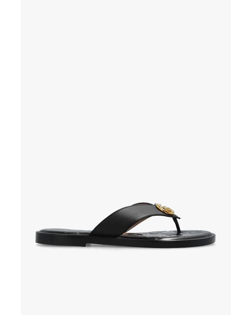 Gucci Flip-flops With Logo in Black | Lyst