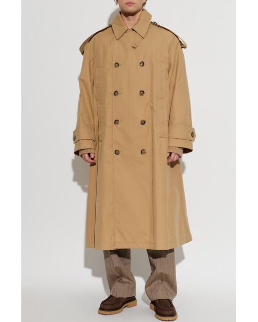 AMI Natural Double-Breasted Coat for men