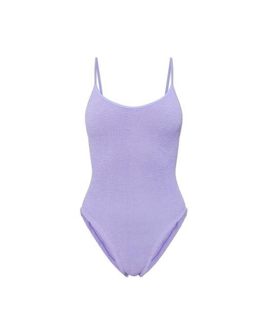 Hunza G Purple One-Piece Swimsuit Pamela