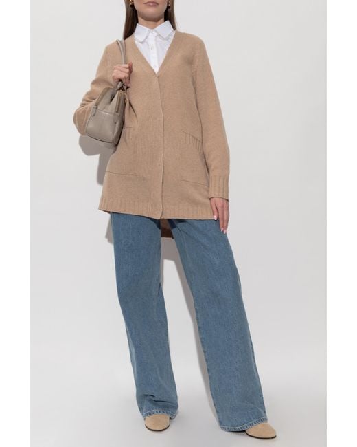 Fabiana Filippi Natural Cardigan With Pockets