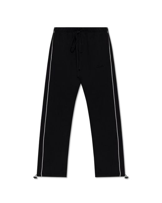 Fear Of God Black Sweatpants With Embroidered Logo for men