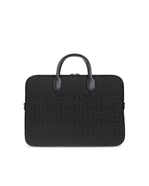 COACH Black Document Bag for men