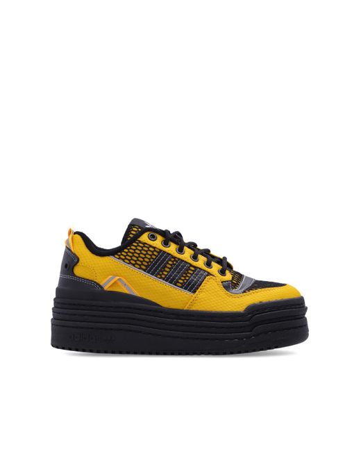 Adidas Originals Yellow 'triple Platform Low' Sneaker