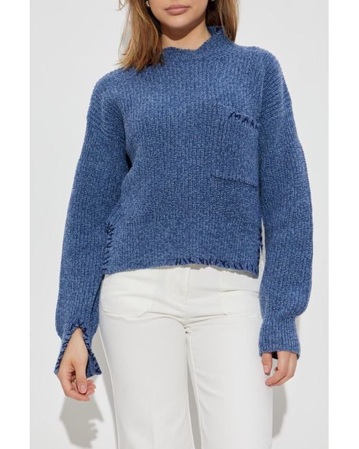 Marni Blue Wool Turtleneck