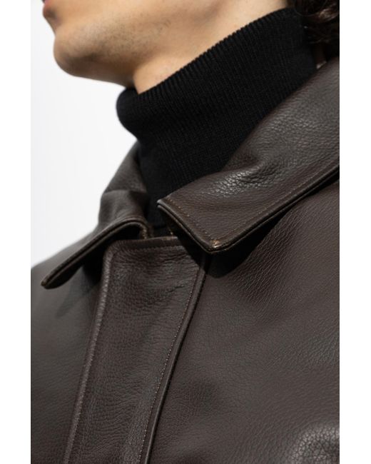 Arma Black Leather Jacket 'Bari' for men