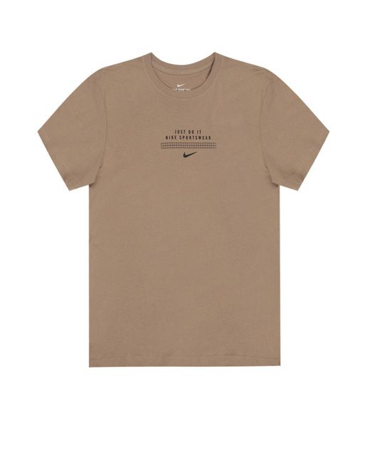 Nike Logo T-shirt in Brown for Men | Lyst Australia