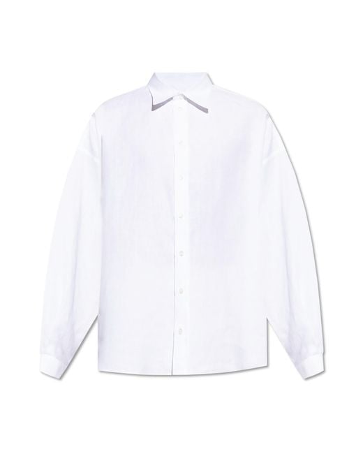 Dolce & Gabbana White Linen Shirt for men