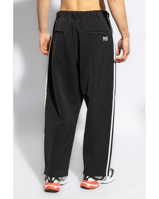 Y-3 Black Trousers With Logo, ' for men