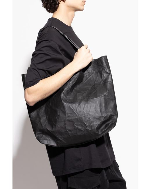 Y-3 Black Shopper Bag With Logo