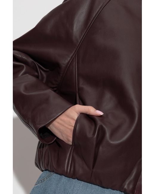 IRO Blue Leather Jacket "Delta"