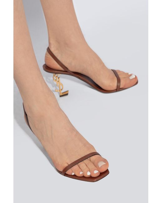 Saint Laurent Gray ‘Opyum’ Sandals