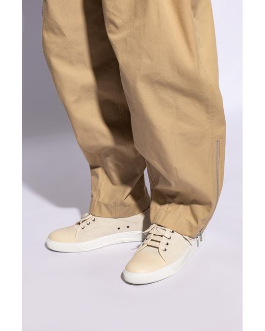 Lanvin White Suede Sneakers, for men
