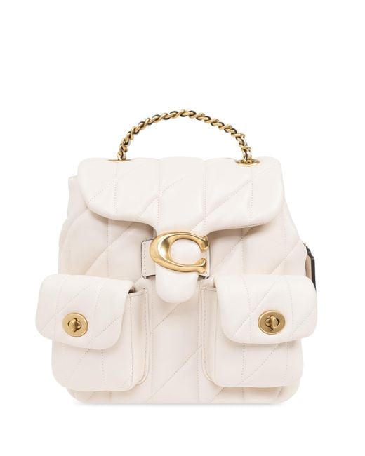 COACH White Tabby Backpack,